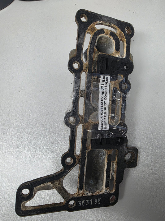 0367207 0355132 Evinrude E30 Inner Exhaust Cover | Genuine Used Part