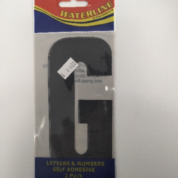 54721G Boat Letter G Black 6" Pack of 2 | Vessel Identification Stickers