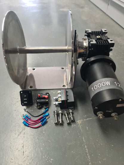 AW1000 Budget Anchor Winch - 1000W Motor - for 5.5m to 7.5m Boats