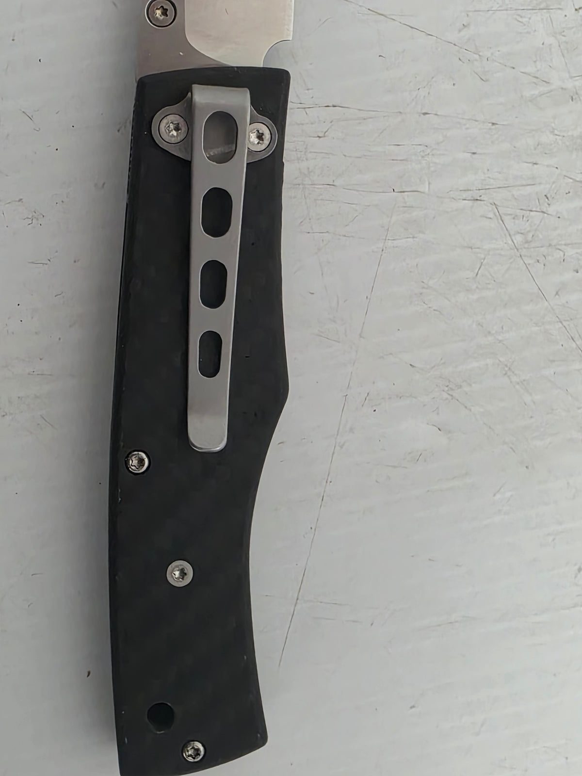 M392CN Maserin 78mm Stainless Steel Folding Knife (Black Carbon Fiber Handle) | Fishing & Outdoor Knife - photo 4 of 8