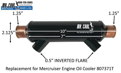 807371T Aftermarket Mercruiser V8 Big Block Inline Oil Cooler | Sawley's Select Marine Parts