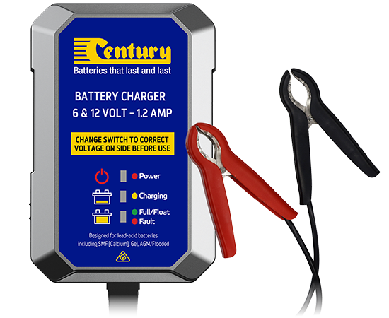 190012 Century CC6121.2 - 6 & 12 VOLT 1.2 AMP Charger | Genuine Century Battery