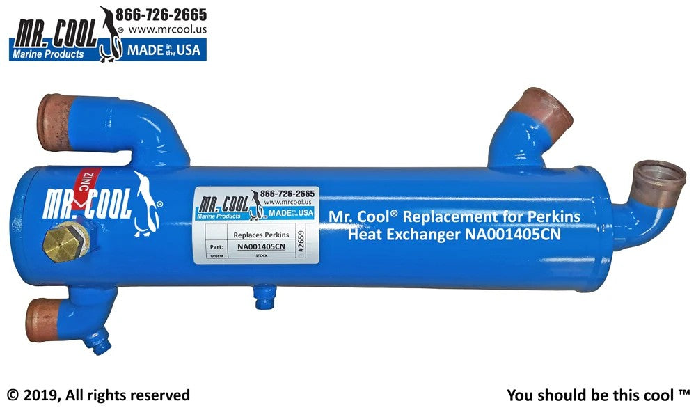 NA001405CN Aftermarket Perkins 4.236 Heat Exchanger | Sawley's Select Marine Parts