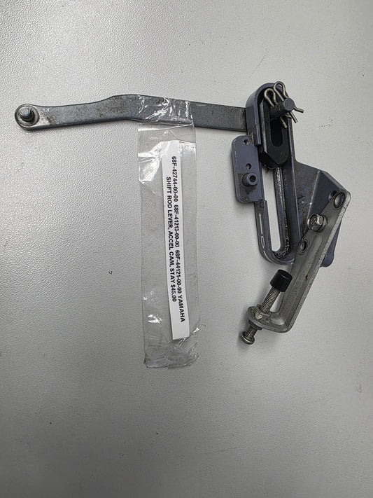 68F-42744-00-00 68F-41213-00-00 Yamaha Shift Rod Lever, Accel cam, Stay | Genuine Used Part
