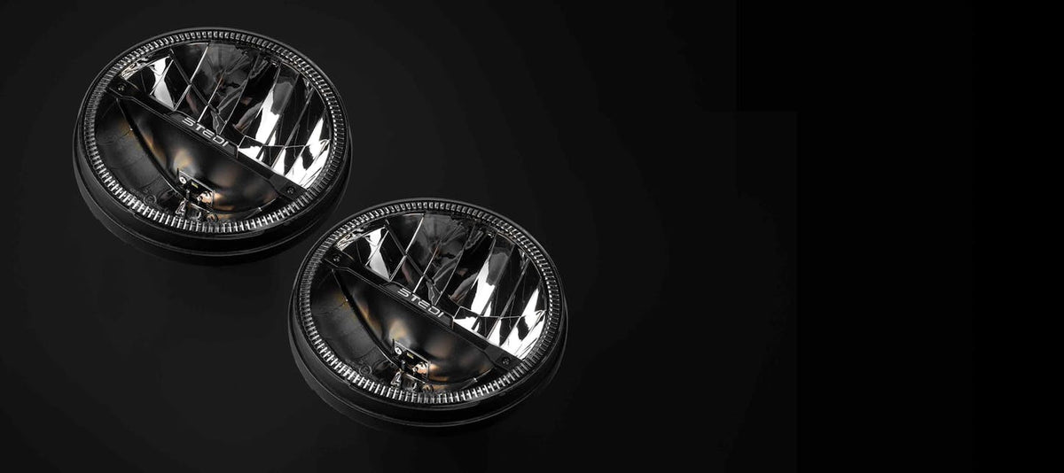 LED-HOMAGE-7-PAIR Homage 7 Inch LED Headlight - Black (Pair) | Genuine STEDI Product