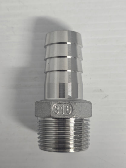 31SSP03-1616 P3 S/S 1" X 1" Male Tail | Marine Pump & Fitting
