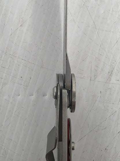 CD.142.96 Claude Dozorme  9cm Eiffel Series Stainless Steel Pocket Knife (Liner Lock, Red Handle)