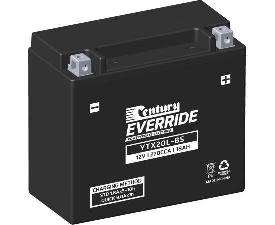 151141 Century EverRide YTX20L-BS MAINTENANCE FREE AGM Battery