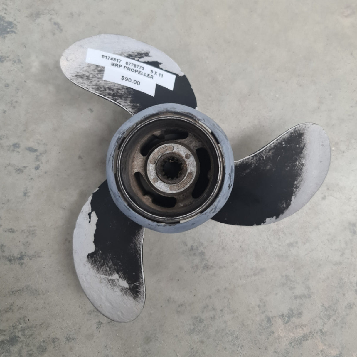 0174817 0778773 Evinrude/Johnson 9 1/4 x 11 Aluminium Propeller | Genuine Used Part