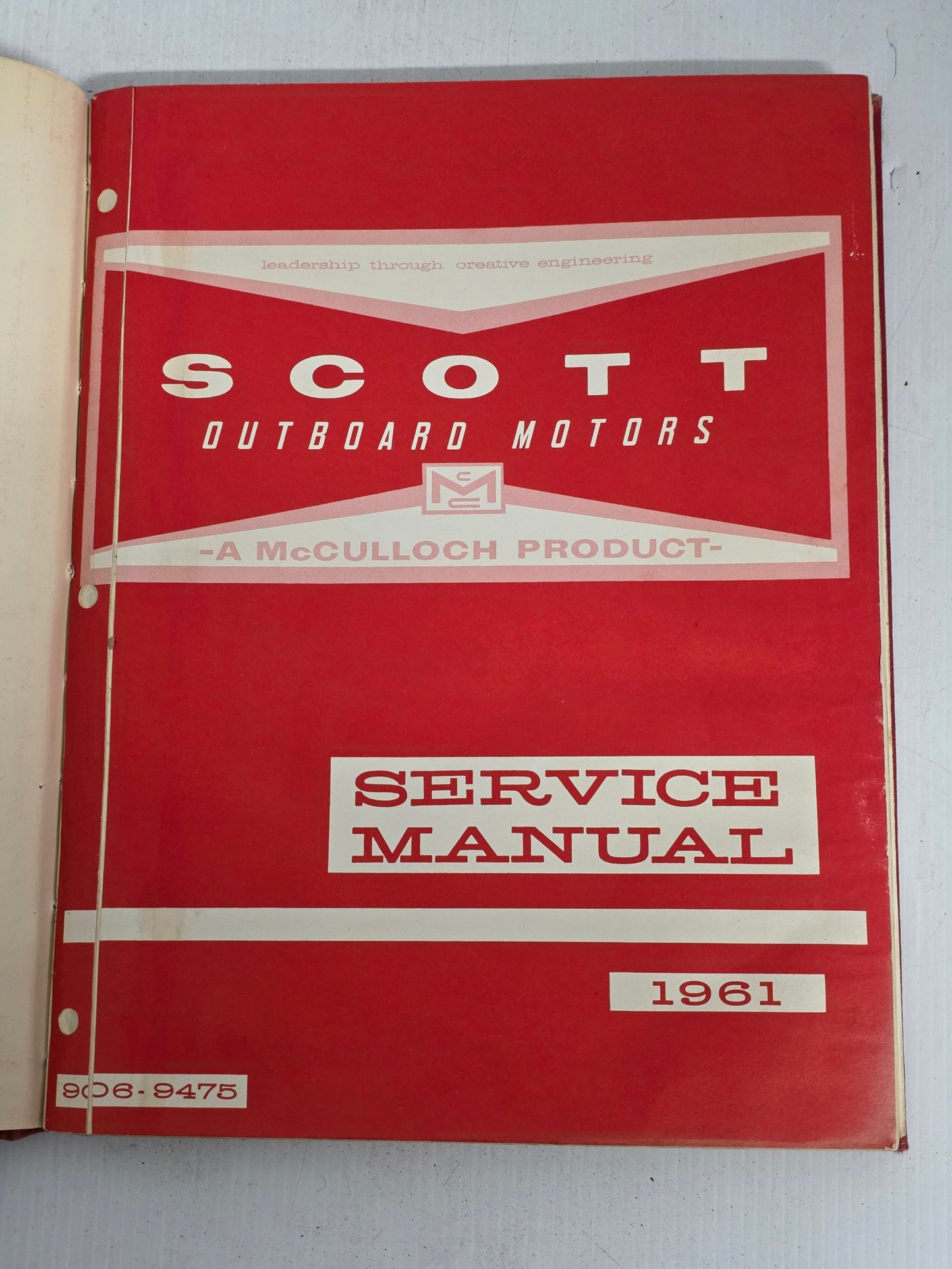 1961 Scott Outboard Motors Service Manual | Genuine Used Manual