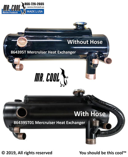 864395T01 Aftermarket Mercruiser 4.3L/5.0L/5.7L/6.2L Heat Exchanger With Hose | Sawley's Select Marine Parts