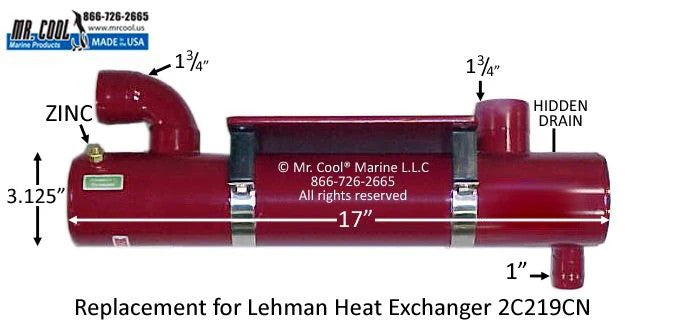 2C219CN Ford Lehman 2712E Heat Exchanger 2C219CN 3x17 Replacement part