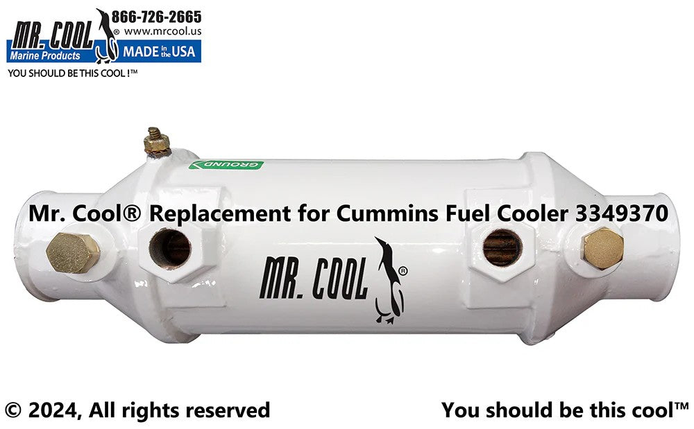 3349370 / 4989987 Aftermarket Cummins QSM11 Fuel Cooler 4 x 8.25 in | Sawley's Select Marine Parts
