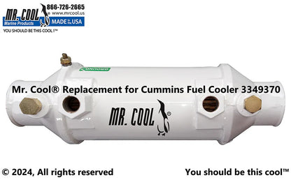 3349370 / 4989987 Aftermarket Cummins QSM11 Fuel Cooler 4 x 8.25 in | Sawley's Select Marine Parts