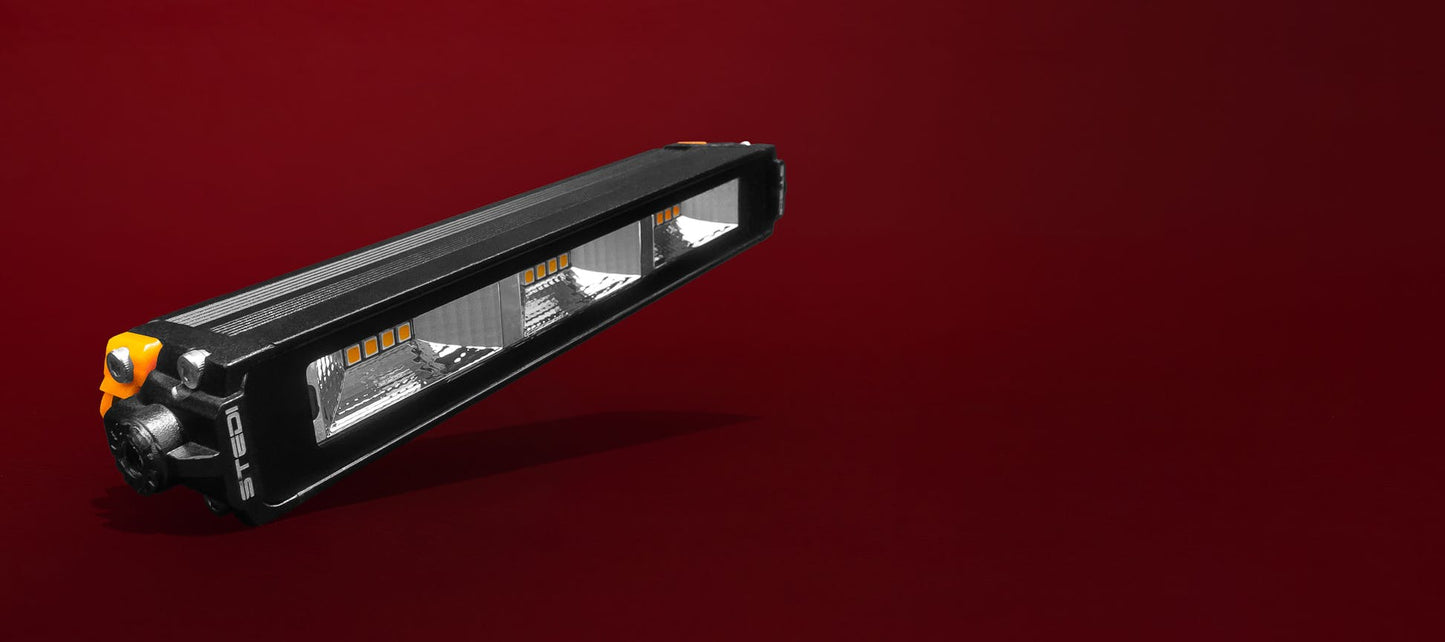 LEDMICRO-18W-AMBER MICRO V2 7.8 INCH 12 LED FLOOD LIGHT (2700K)
