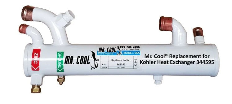 344595 Aftermarket Kohler Heat Exchanger 4/5EFZ, 4/6.5ESZ | Sawley's Select Marine Parts
