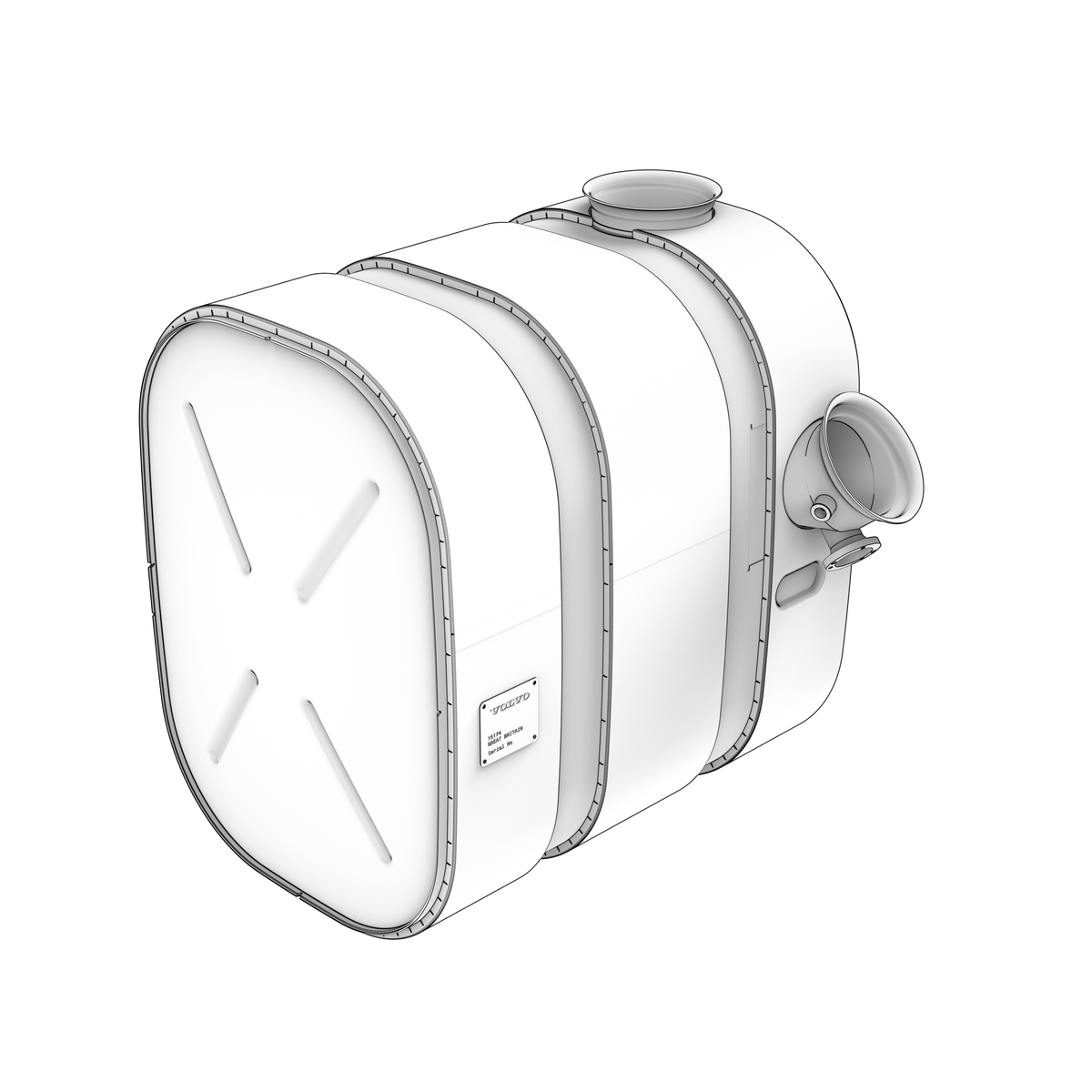 22056196 Muffler | Genuine Volvo Penta Part