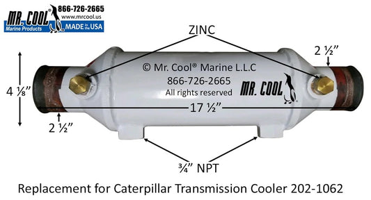 202-1062 Aftermarket Caterpillar Transmission Cooler | Sawley's Select Marine Parts