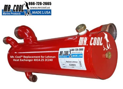 2C240 Aftermarket Ford Lehman M-Super90/SP90 Heat Exchanger 4 x 14.25 in | Sawley's Select Marine Parts