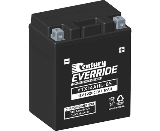 151122 Century EverRide YTX14AHL-BS HI PERFORMANCE AGM - YTX Battery