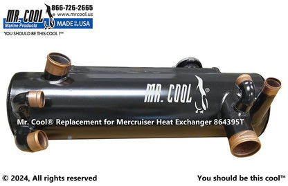 864395T Aftermarket Mercruiser 4.3L/5.0L/5.7L/6.2L Heat Exchanger Without Hose | Sawley's Select Marine Parts