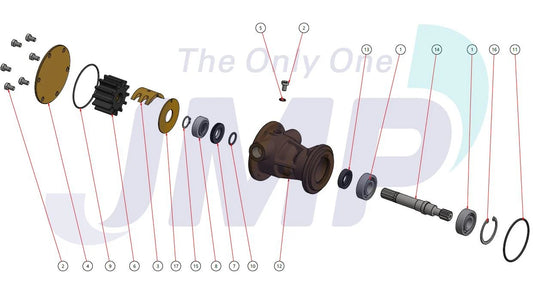 JPR-NL10IP02 Aftermarket Northern Lights M864/M964/M984 Seawater Pump | Sawley's Select Marine Parts
