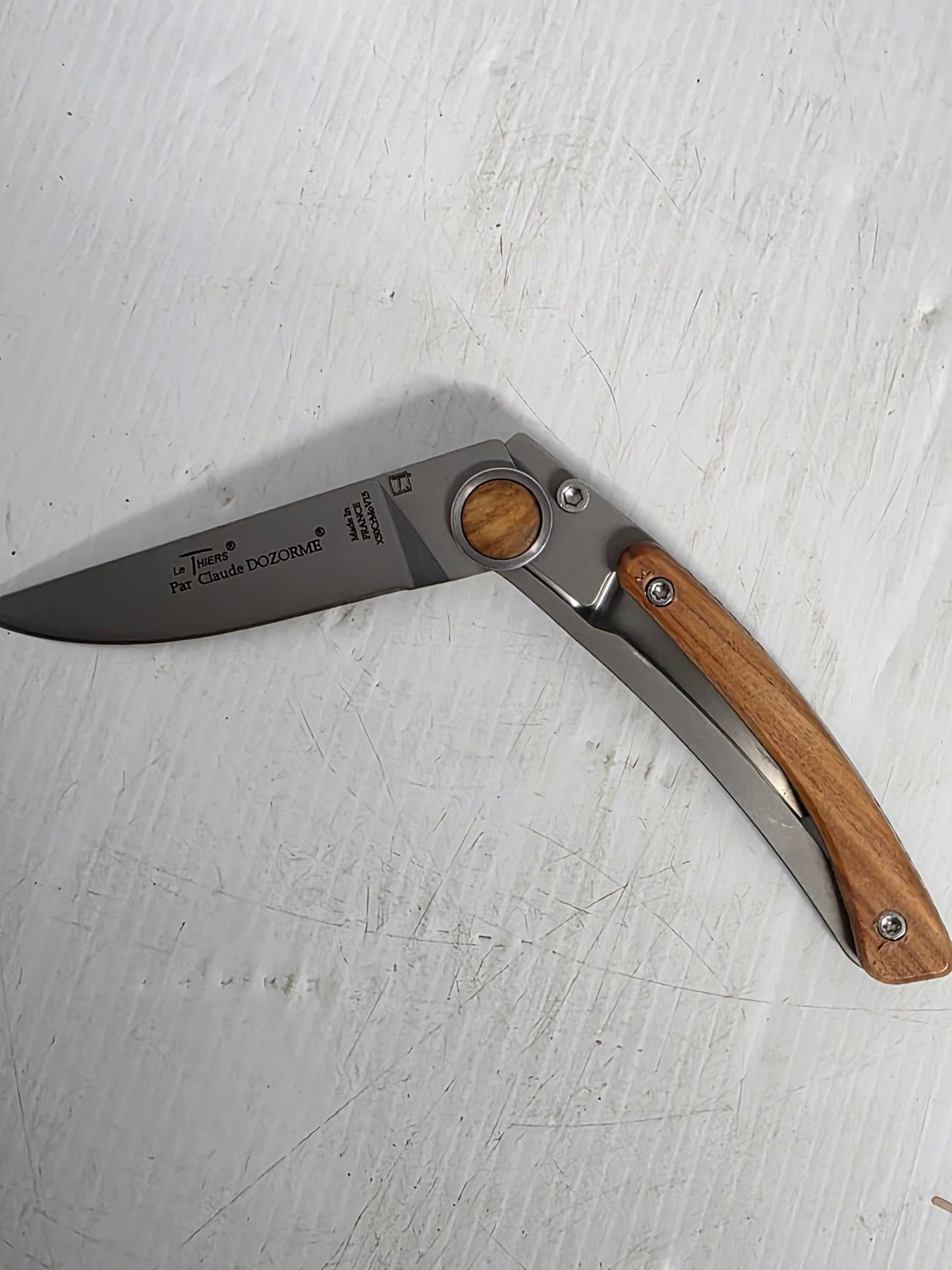 CD.142.55 Claude Dozorme  9cm Dressed Series Stainless Steel Pocket Knife (Liner Lock, Rosewood Handle)