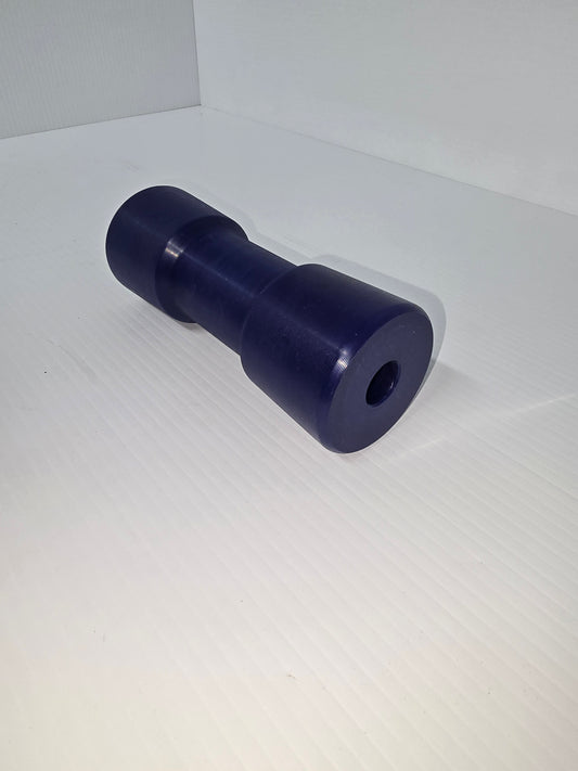 2897 Dunbier Hard Poly Dog Bone Blue Keel Roller 6"