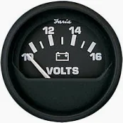 204534 Faria Euro 2" Volt Meter 10-16 VDC | Genuine Faria Gauge