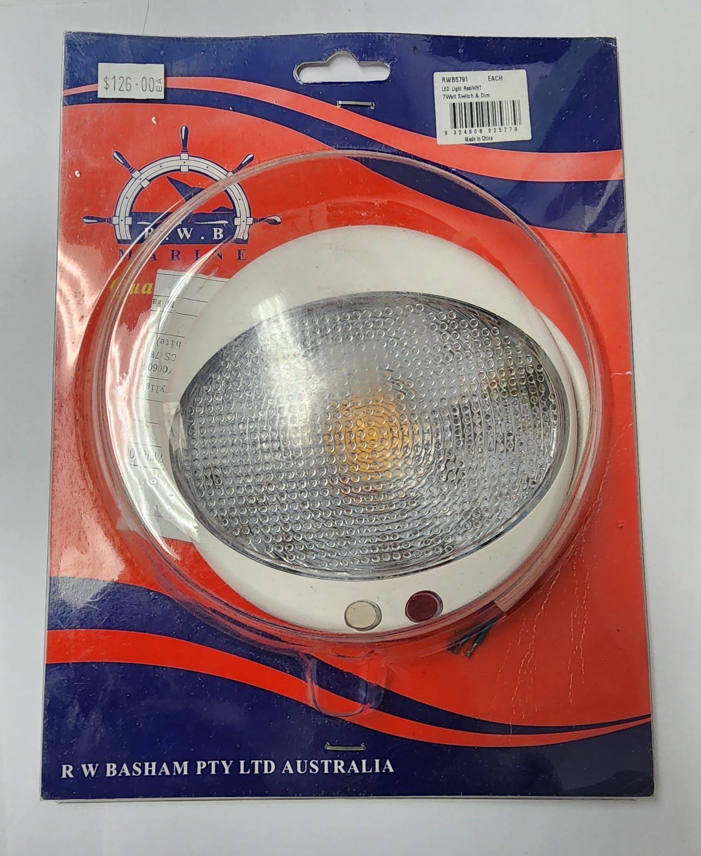 RWB5791 LED Light Red/Wht 7watt Switch & Dim