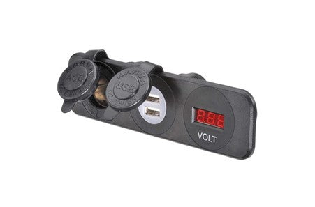 81181BL Narva Dual Acc Sockets with Volt Meter | Genuine Narva Electrical