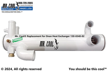 130-6548CN Onan MDKA MDKB MDKDR 17.5KW Heat Exchanger Replacement 130-6548CN