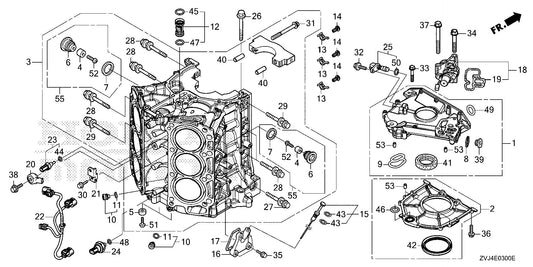 12000-ZVL-020ZA Honda Marine 250hp Cylinder Block | Genuine OEM Outboard Part