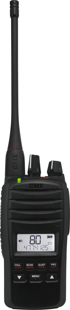 TX6600SL 5/1 Watt IP67 UHF CB Handheld Radio with Leather Carry Case | Genuine GME Electronics