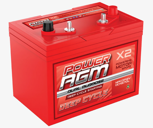NPCDP12VDCNX120-7 Power Crank 110 AH 800 CCA Battery | Dual Purpose AGM Deep Cycle Starting