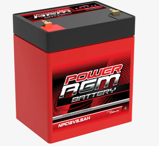 NPC12V5.5AH Power Crank 12V 5.5 AH Battery | 12 Volt AGM Cyclic Range