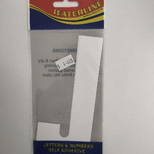 54725J Boat Letter J White 6" Pack of 2 | Vessel Identification Stickers