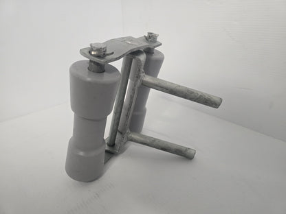 3157H Dunbier Hard Poly Roller & Bracket Double  8"