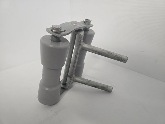 3157H Dunbier Hard Poly Roller & Bracket Double  8"