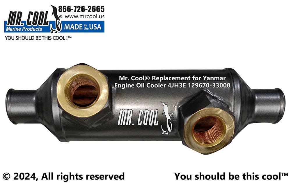 129670-33000 Aftermarket Yanmar 4JH3E Oil Cooler | Sawley's Select Marine Parts