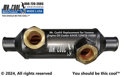 129670-33000 Aftermarket Yanmar 4JH3E Oil Cooler | Sawley's Select Marine Parts
