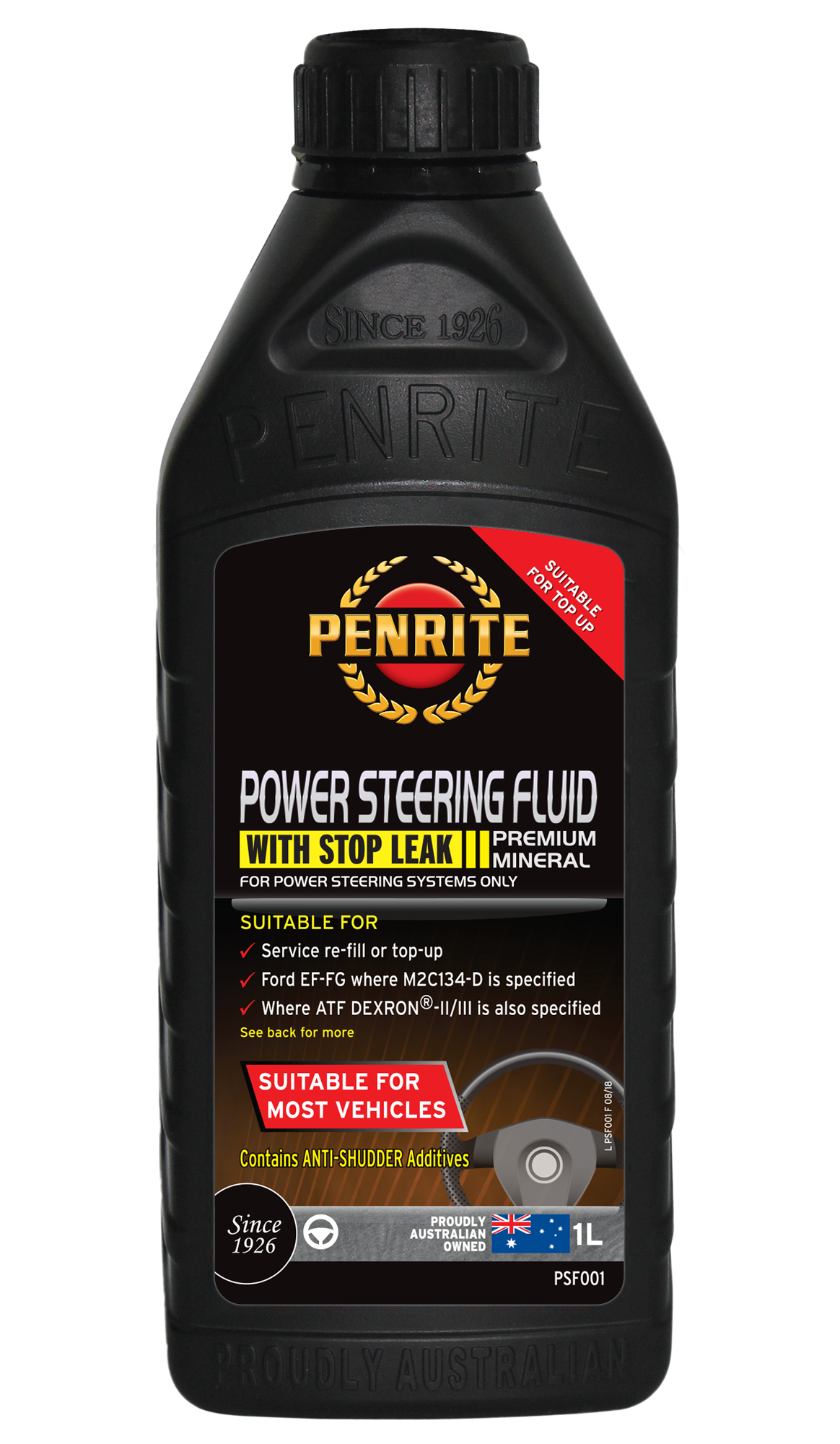 PSF001 Penrite Power Steering Fluid 1L | Genuine Penrite Lubricants