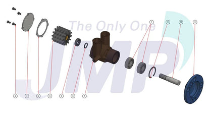 JPR-CP25UH Seawater Pump V6 & V8 Gas Engine Small & Big Block JPR-CP25UH