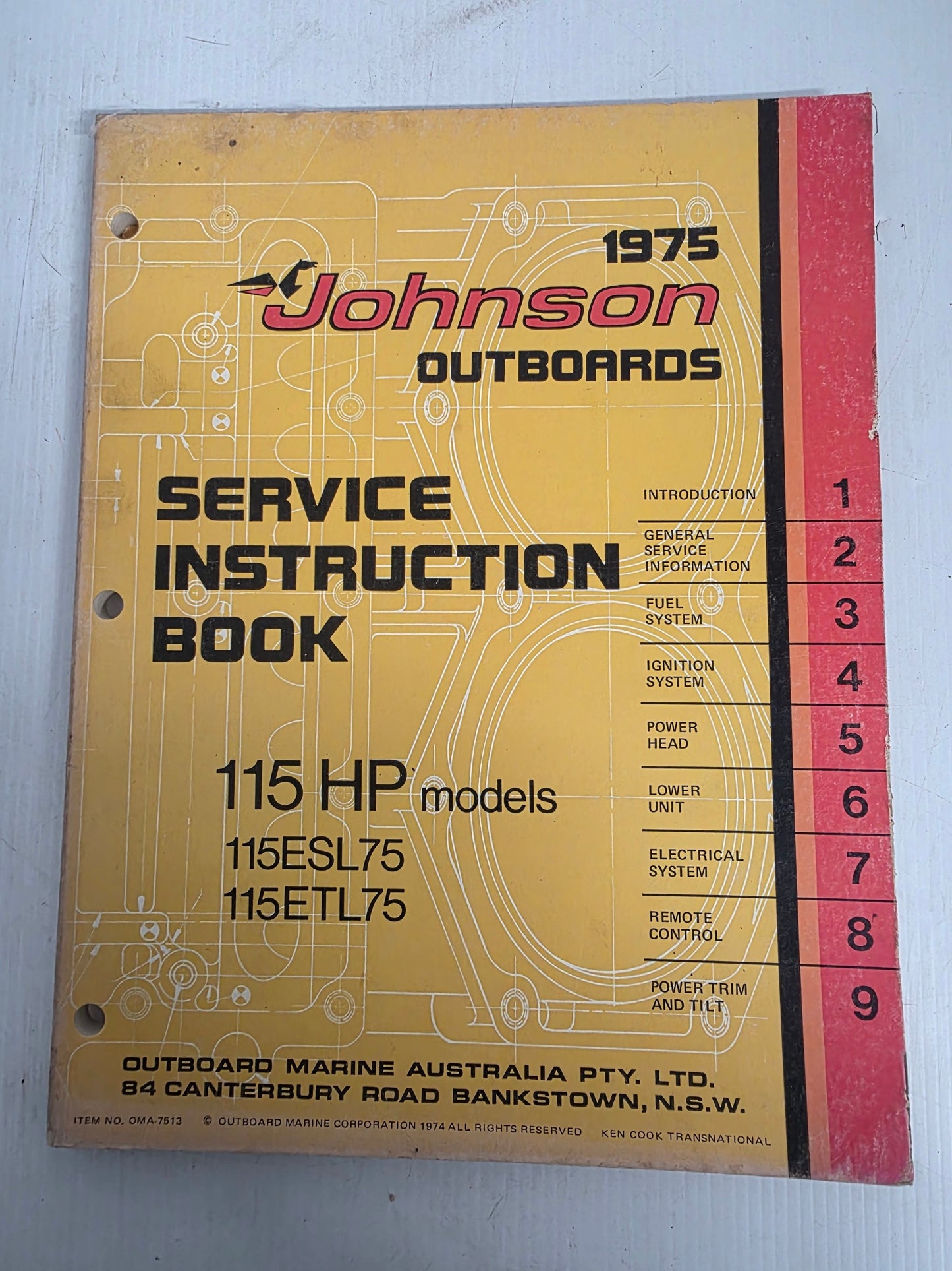 1975 Johnson 115HP Service Manual | Genuine Used Manual