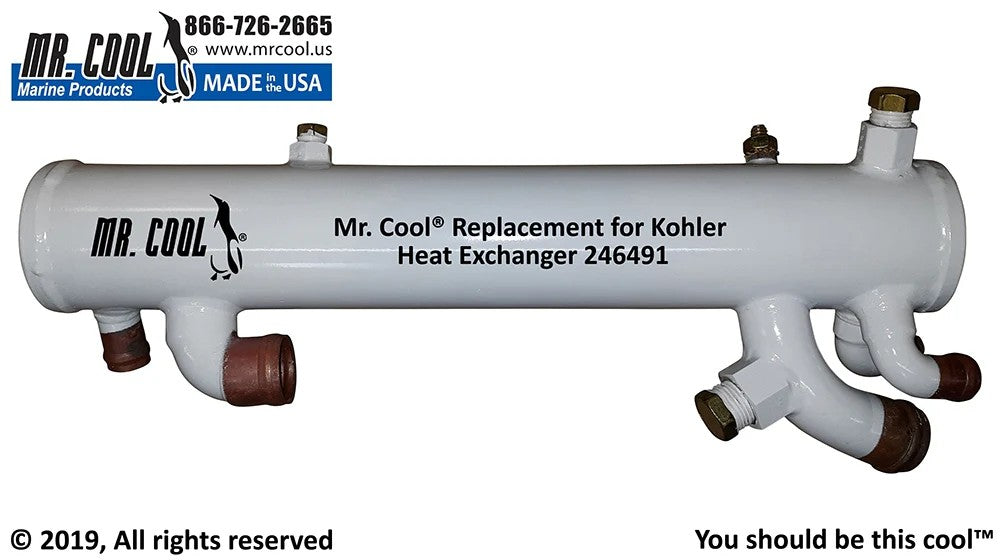 246491 Aftermarket Kohler Heat Exchanger 4EFZ, 4ESZ, 5EFZ, 6.5ESZ | Sawley's Select Marine Parts