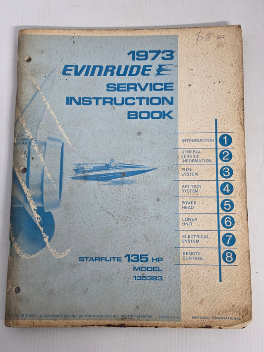 1973 Evinrude Starflite 135HP Service Manual | Genuine Used Manual
