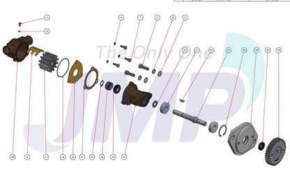 JPR-C1025 Seawater Pump JPR C1025 for Cummins 4BT/A 3.9M, 6BT/A 5.9M, Sh. M7,M71 M71-01 Replacement