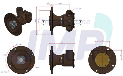 JPR-G6010F Detroit Diesel 2-71 Series Seawater Pump Replacement