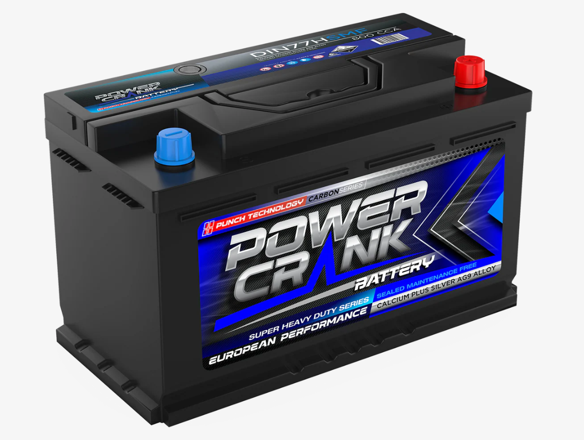 DIN77HSMF Power Crank 800 CCA Battery | European Series