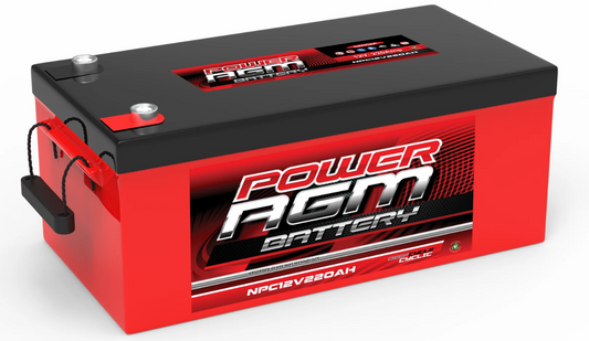 NPC12V220AH Power Crank 12V 220 AH Battery | 12 Volt AGM Cyclic Range
